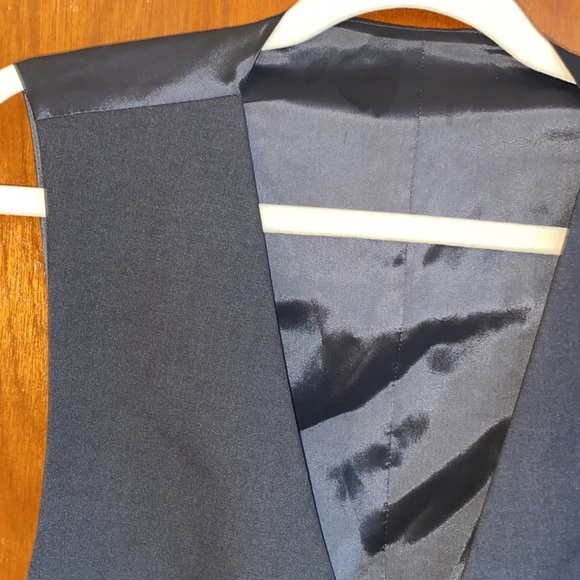 Dark Gray/Black, 5 Button, 2 Pocket Dress/Business Vest. Side vent w/49” Chest - Picture 4 of 10